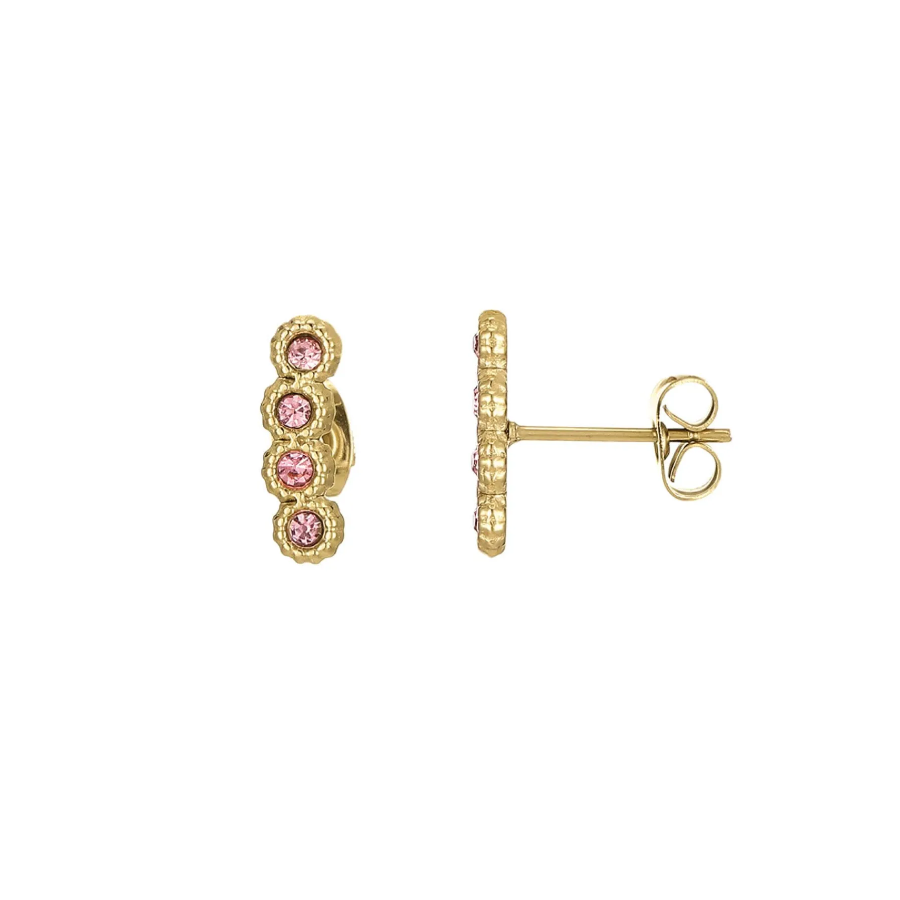 Femme Luzaka Boucles<Boucles Comete zircons roses