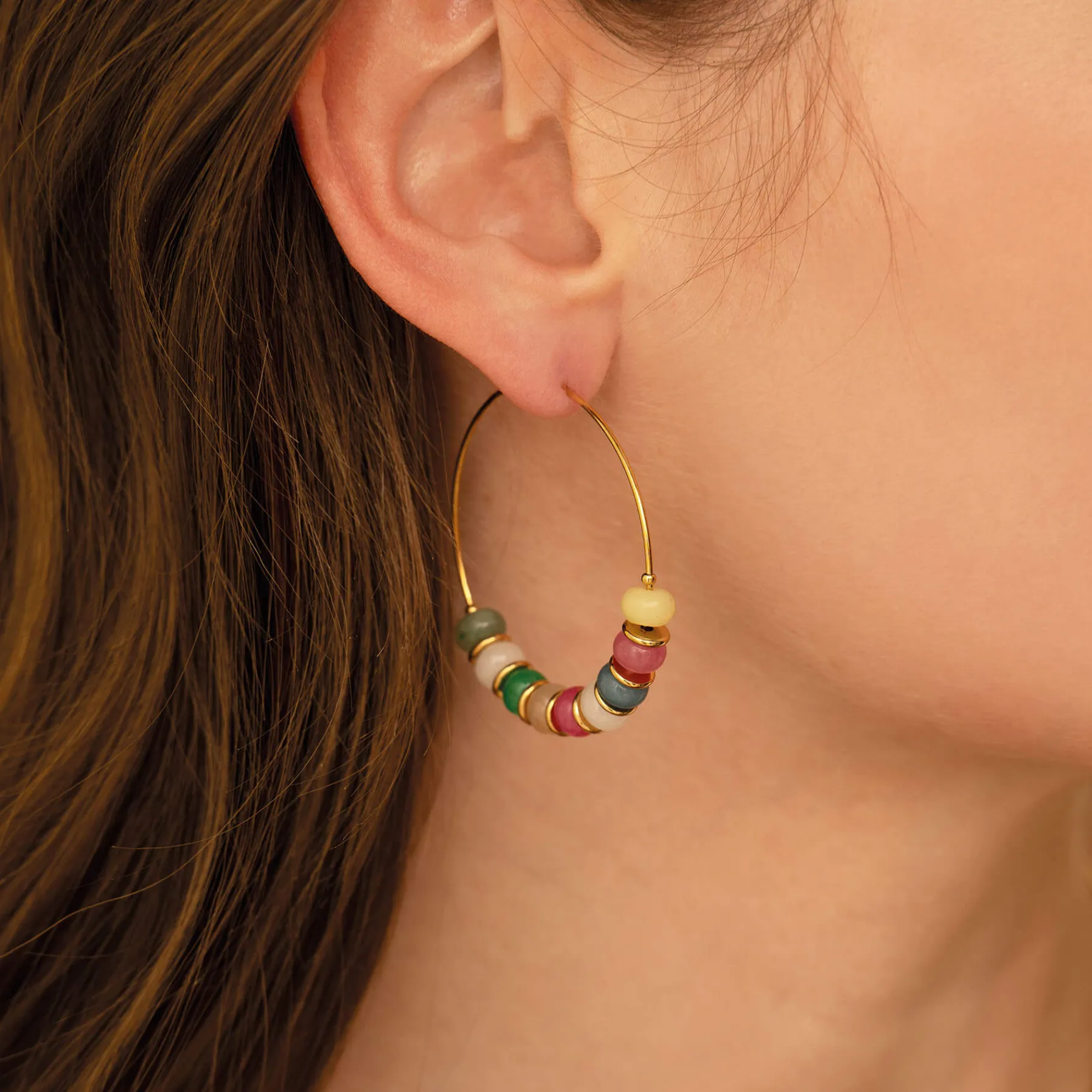 Femme Luzaka Boucles<Boucles créoles Constance acier dorée or multicolores
