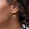 Femme Luzaka Boucles<Boucles créoles Eugénie acier doré or et strass