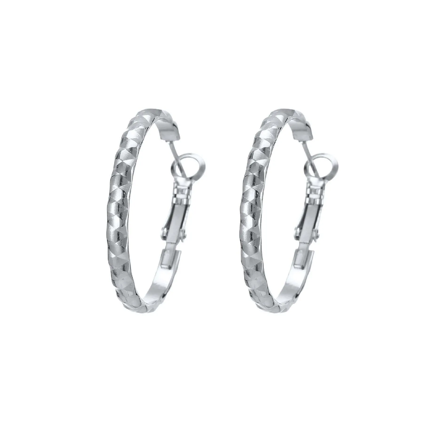 Femme Luzaka Boucles<Boucles Créoles Madrid acier argenté