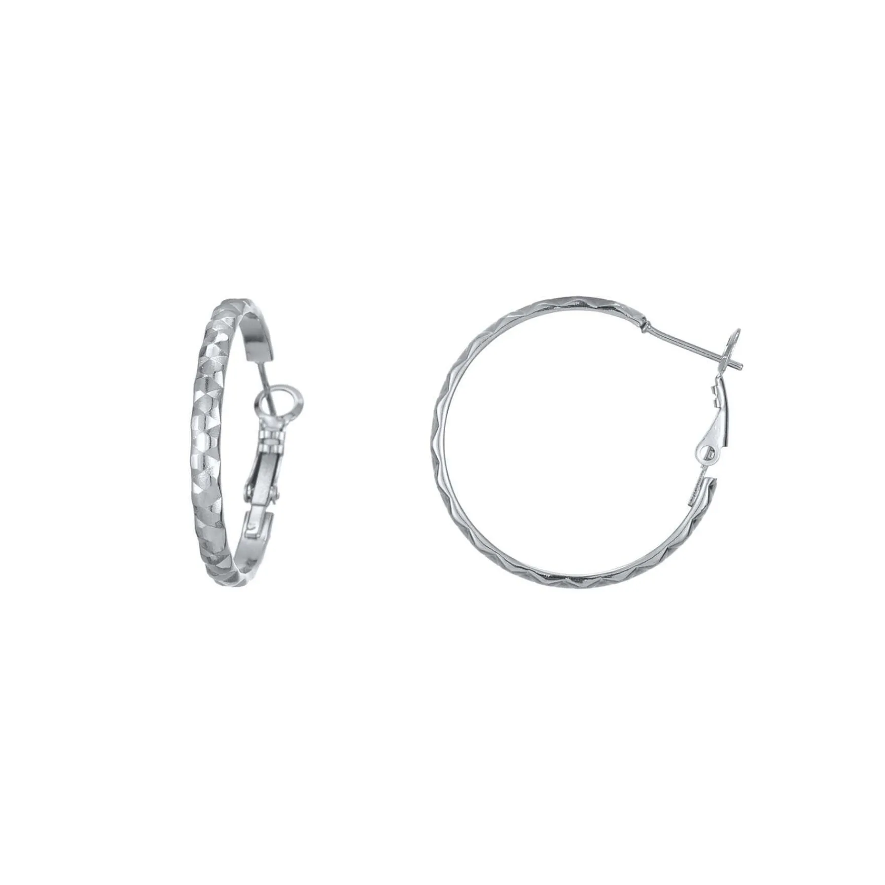Femme Luzaka Boucles<Boucles Créoles Madrid acier argenté