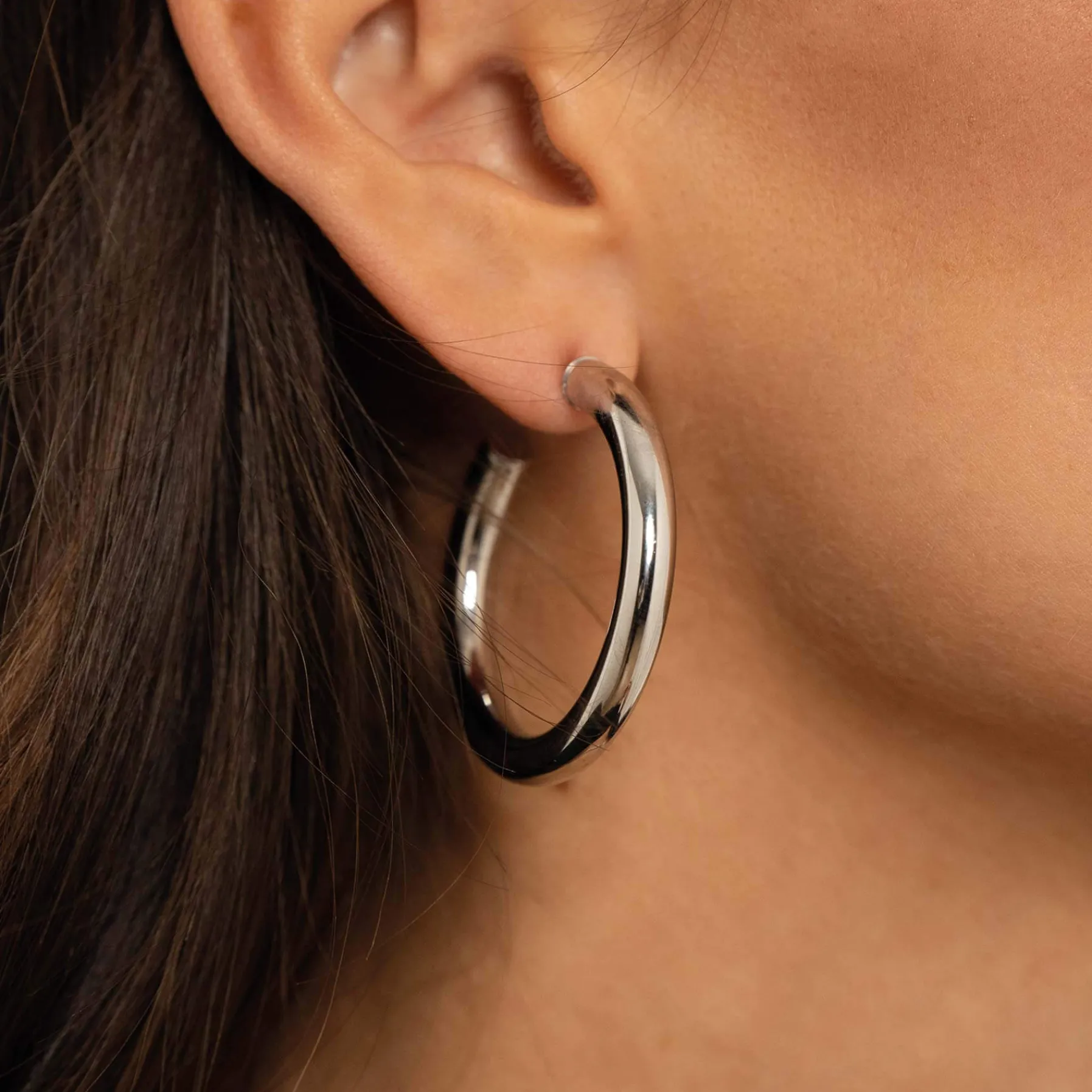 Femme Luzaka Boucles<Boucles Créoles rondes acier