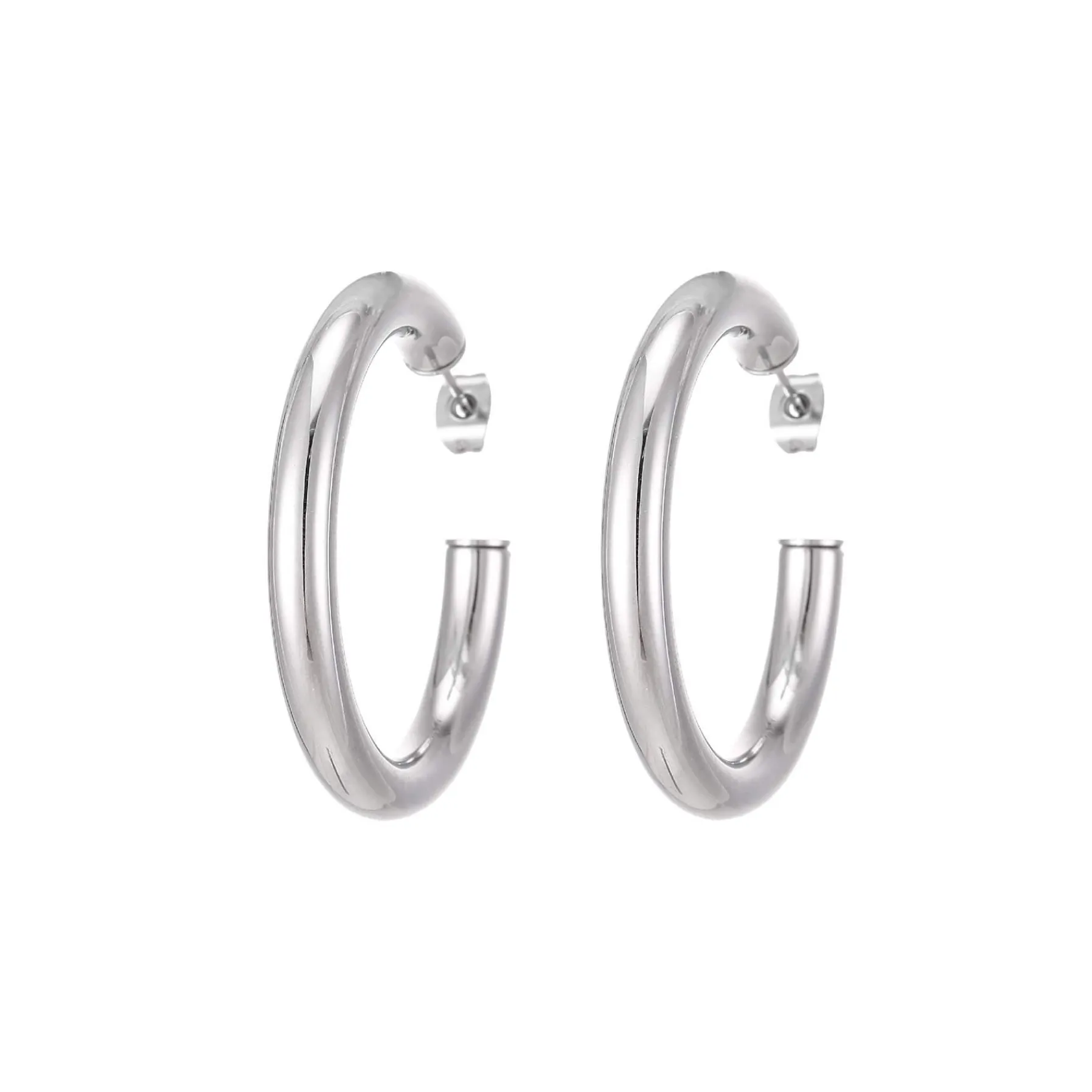 Femme Luzaka Boucles<Boucles Créoles rondes acier