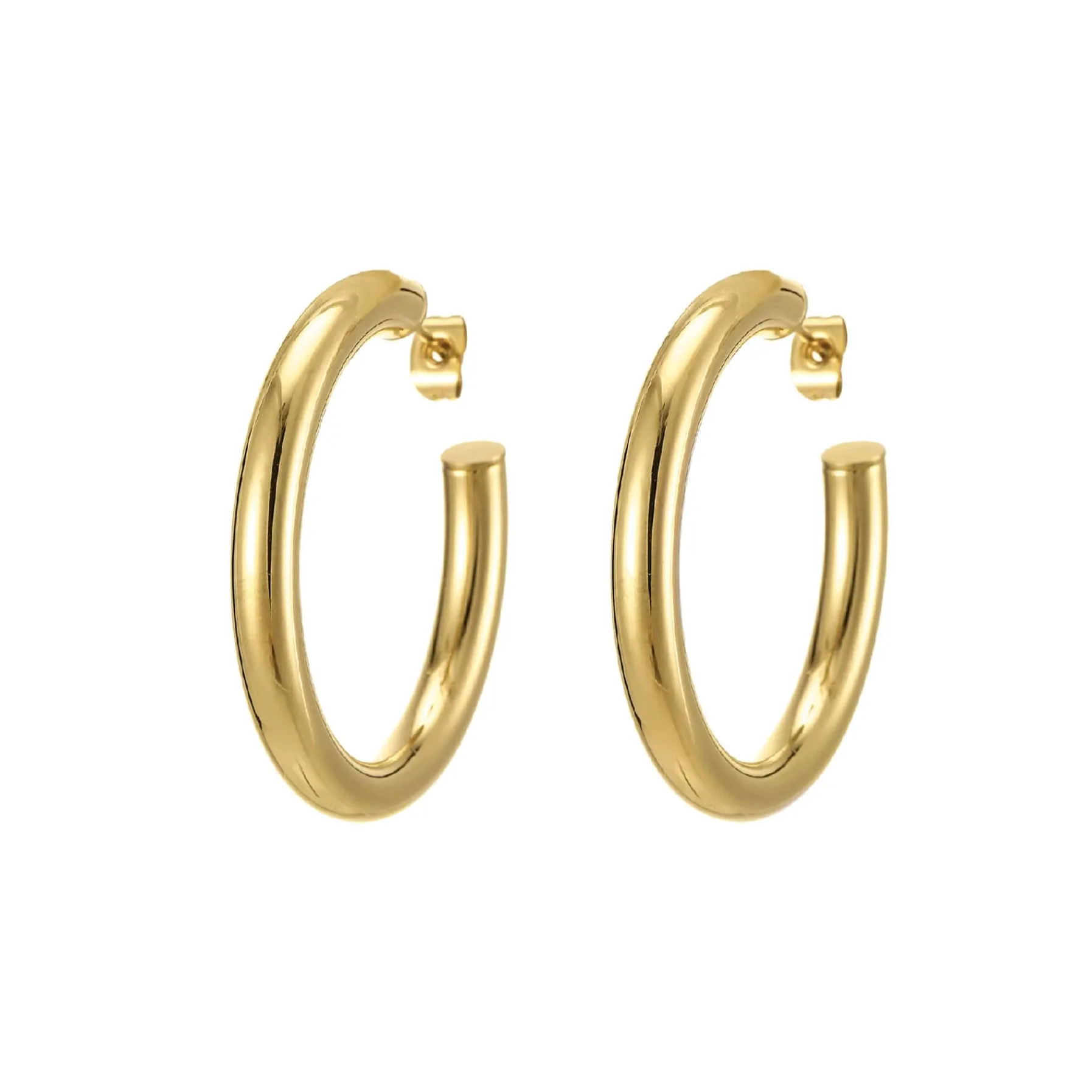 Femme Luzaka Boucles<Boucles Créoles rondes acier doré or