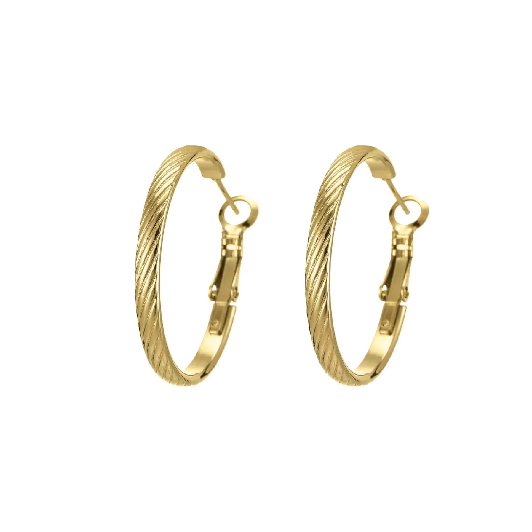 Femme Luzaka Boucles<Boucles créoles Séville acier doré or