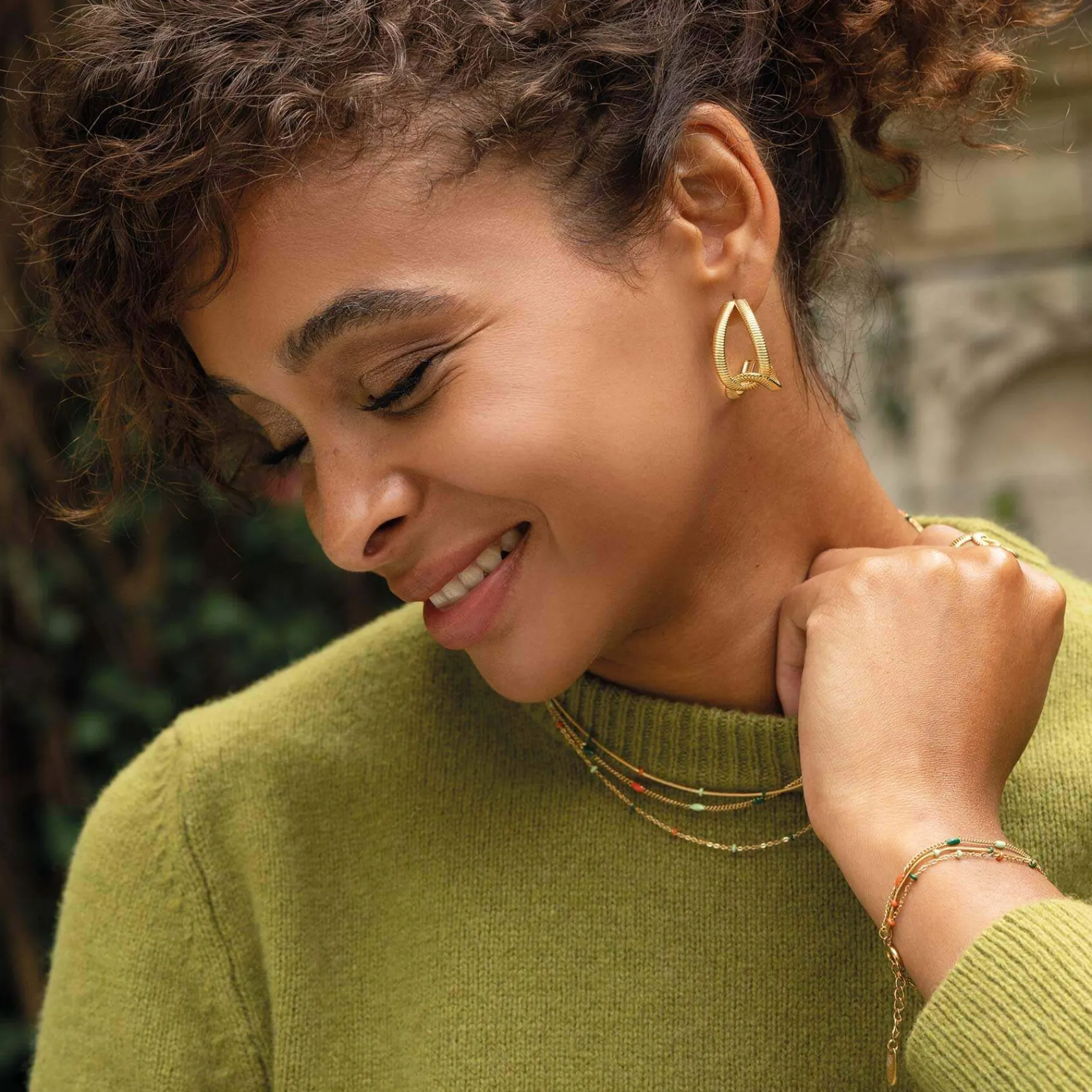 Femme Luzaka Boucles<Boucles Dénitsa acier doré or