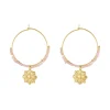 Femme Luzaka Boucles<Boucles Flower acier doré or