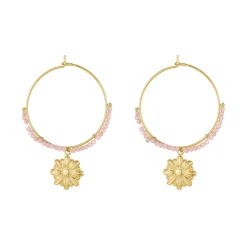 Femme Luzaka Boucles<Boucles Flower acier doré or