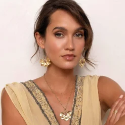 Femme Luzaka Boucles<Boucles Iris Rhodonite acier doré or