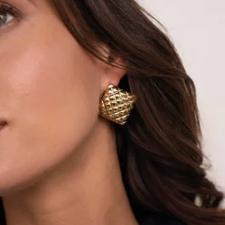 Femme Luzaka Boucles<Boucles Izzy carré acier doré or