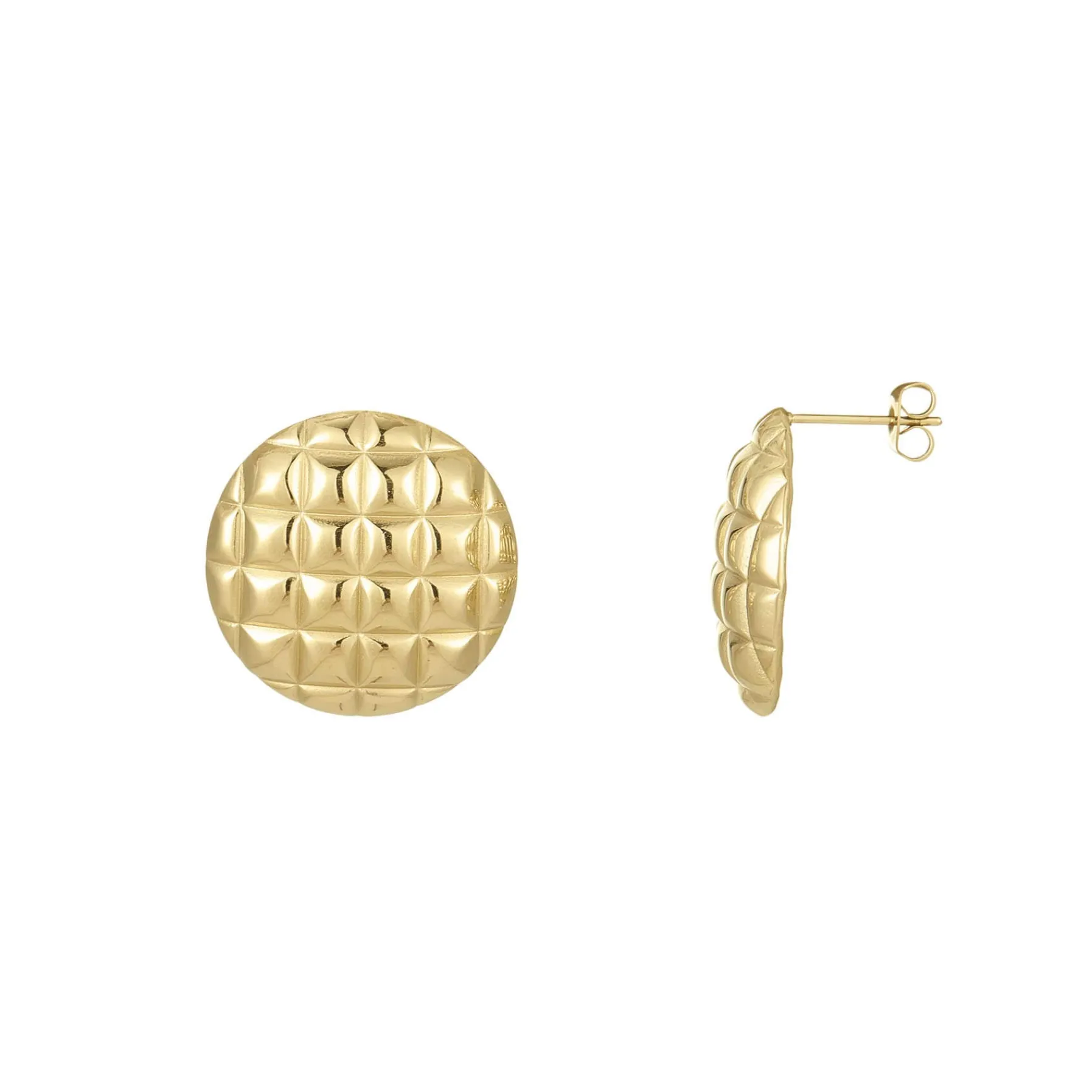 Femme Luzaka Boucles<Boucles Izzy ronde acier doré or
