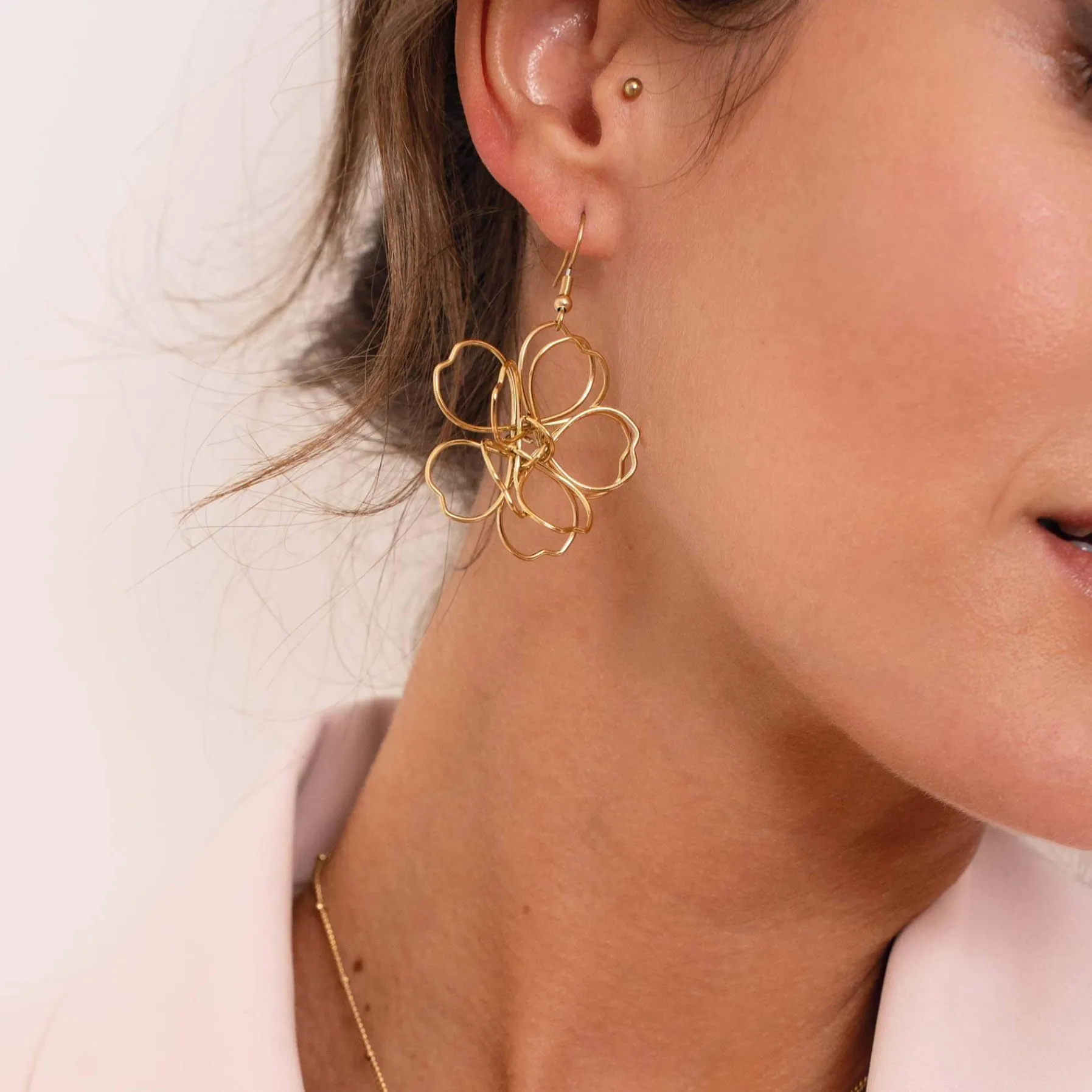 Femme Luzaka Boucles<Boucles Julia acier doré or