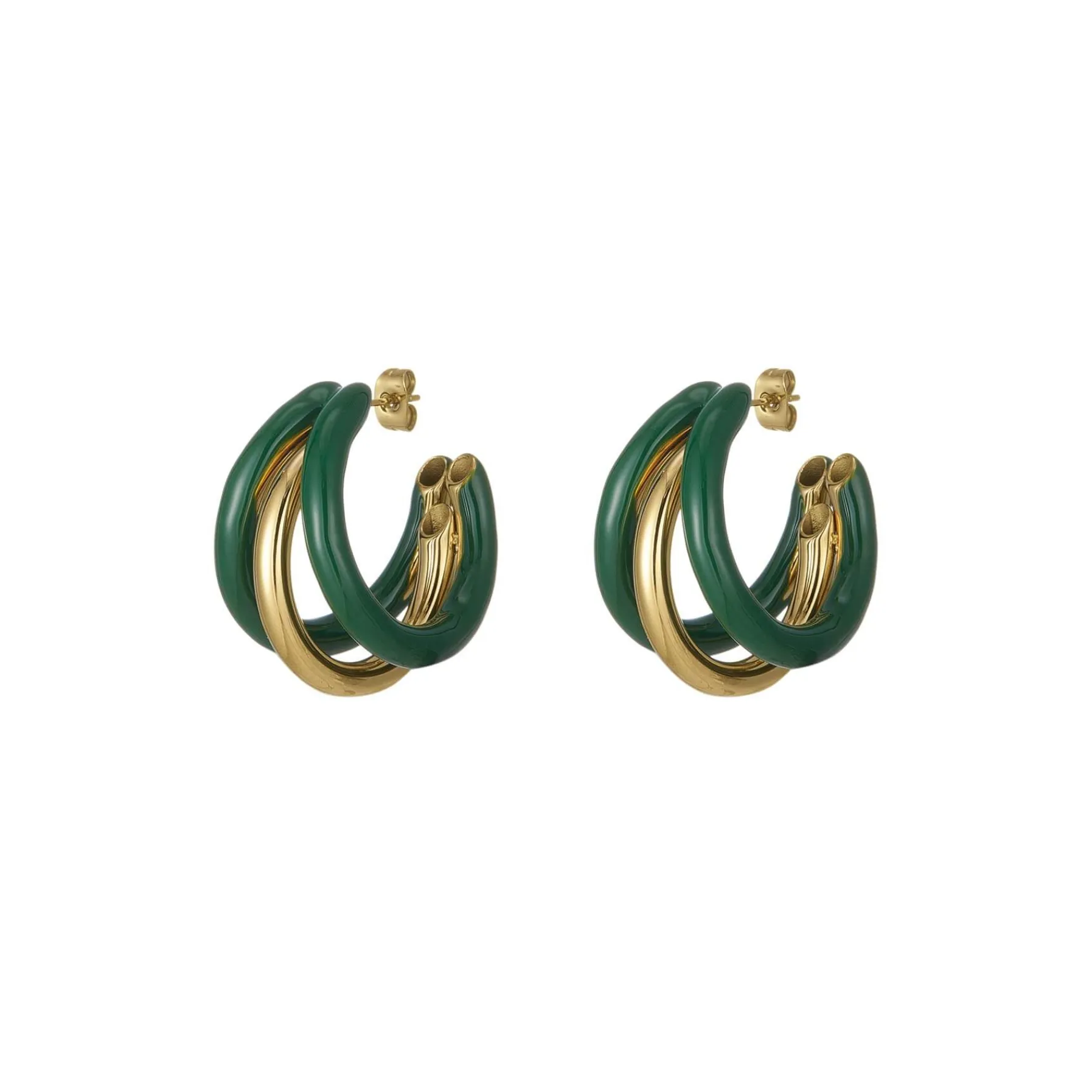 Femme Luzaka Boucles<Boucles Lona vertes acier doré or