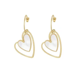 Femme Luzaka Boucles<Boucles Luzalove acier doré or et nacre