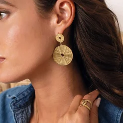 Femme Luzaka Boucles<Boucles Marina acier doré or