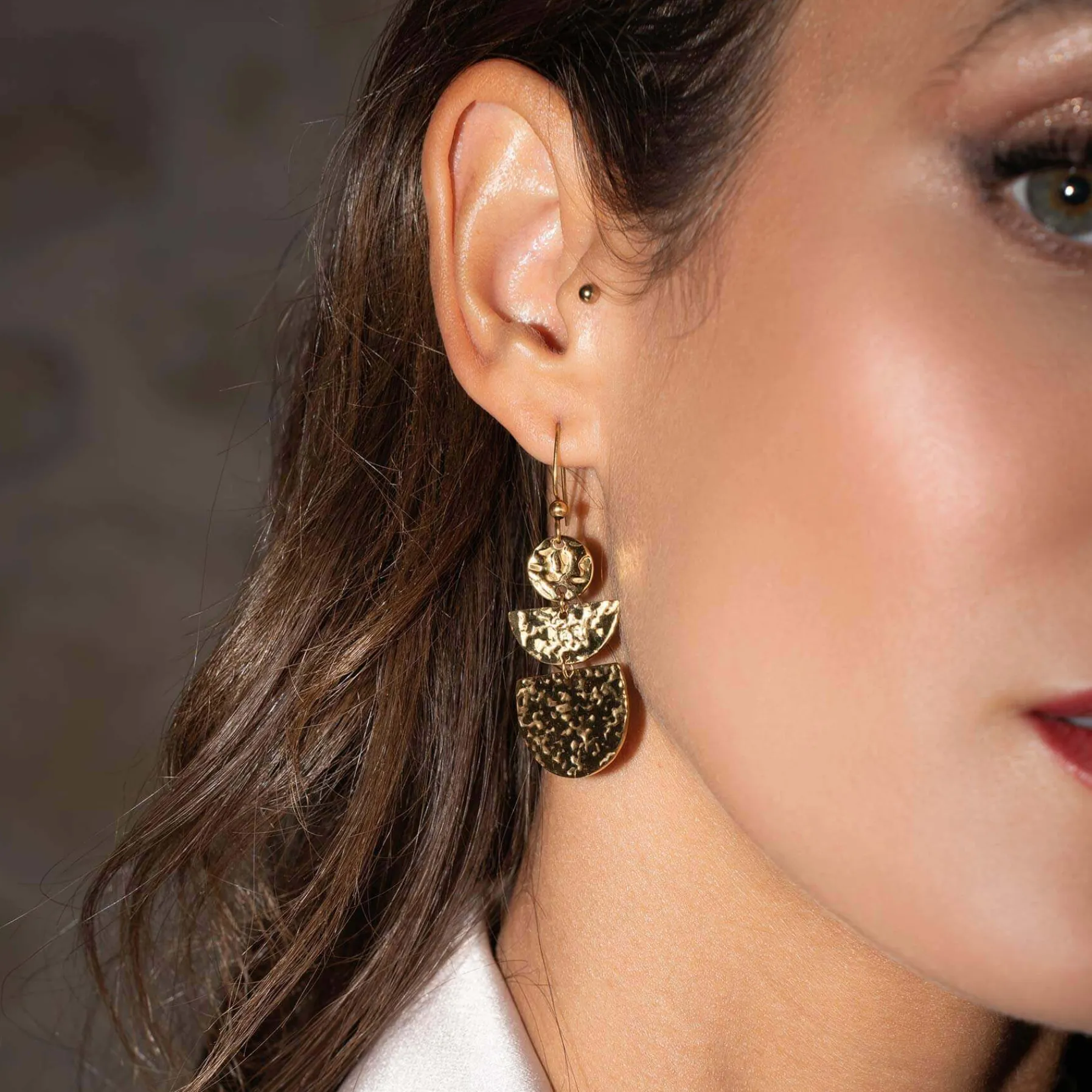 Femme Luzaka Boucles<Boucles Mendosa acier doré or