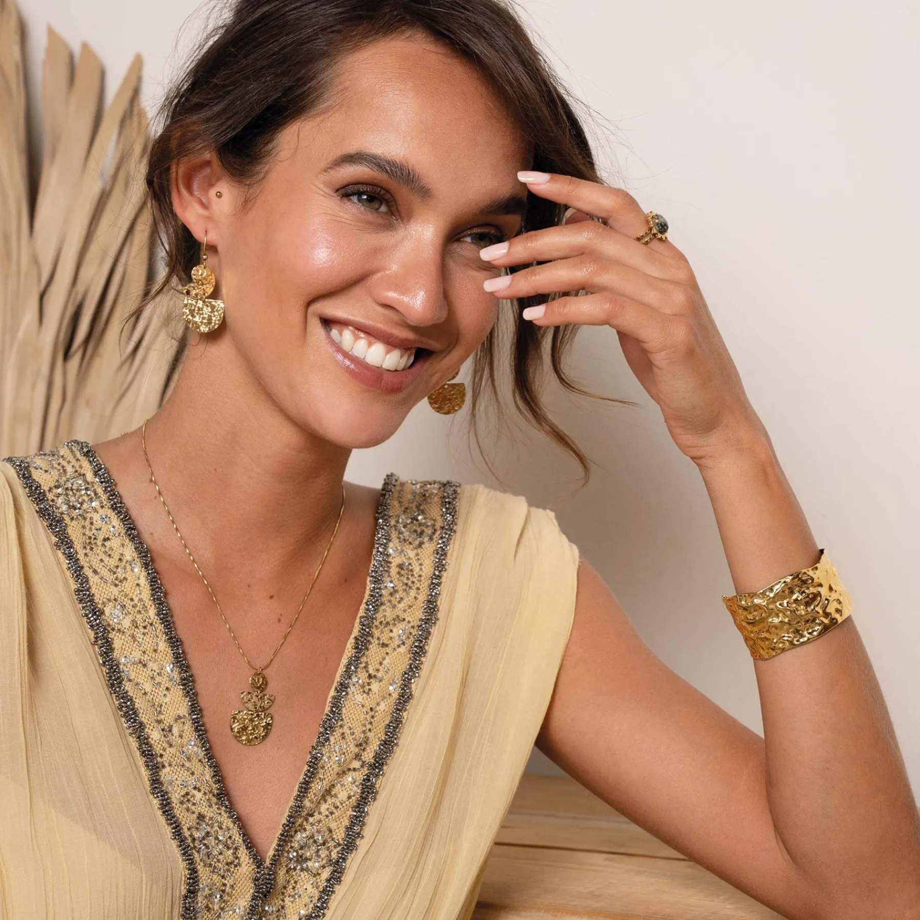 Femme Luzaka Boucles<Boucles Mendosa acier doré or