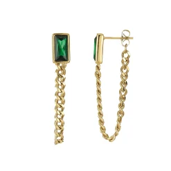 Femme Luzaka Boucles<Boucles Mila Strass vert