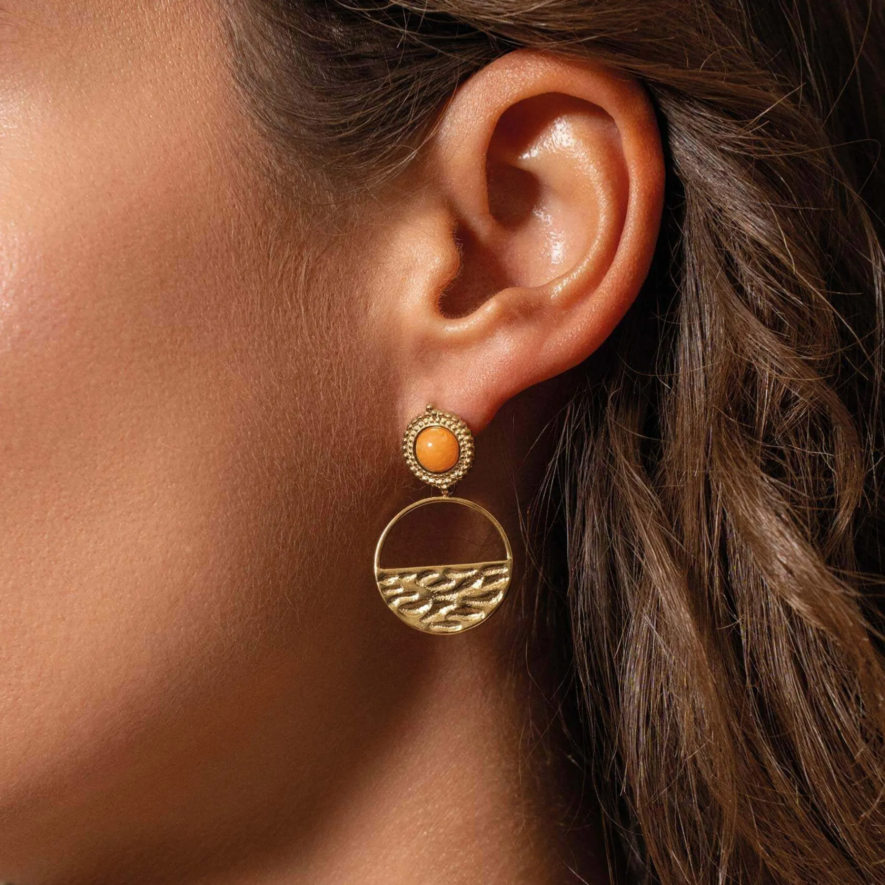 Femme Luzaka Boucles<Boucles Miria orange acier doré or