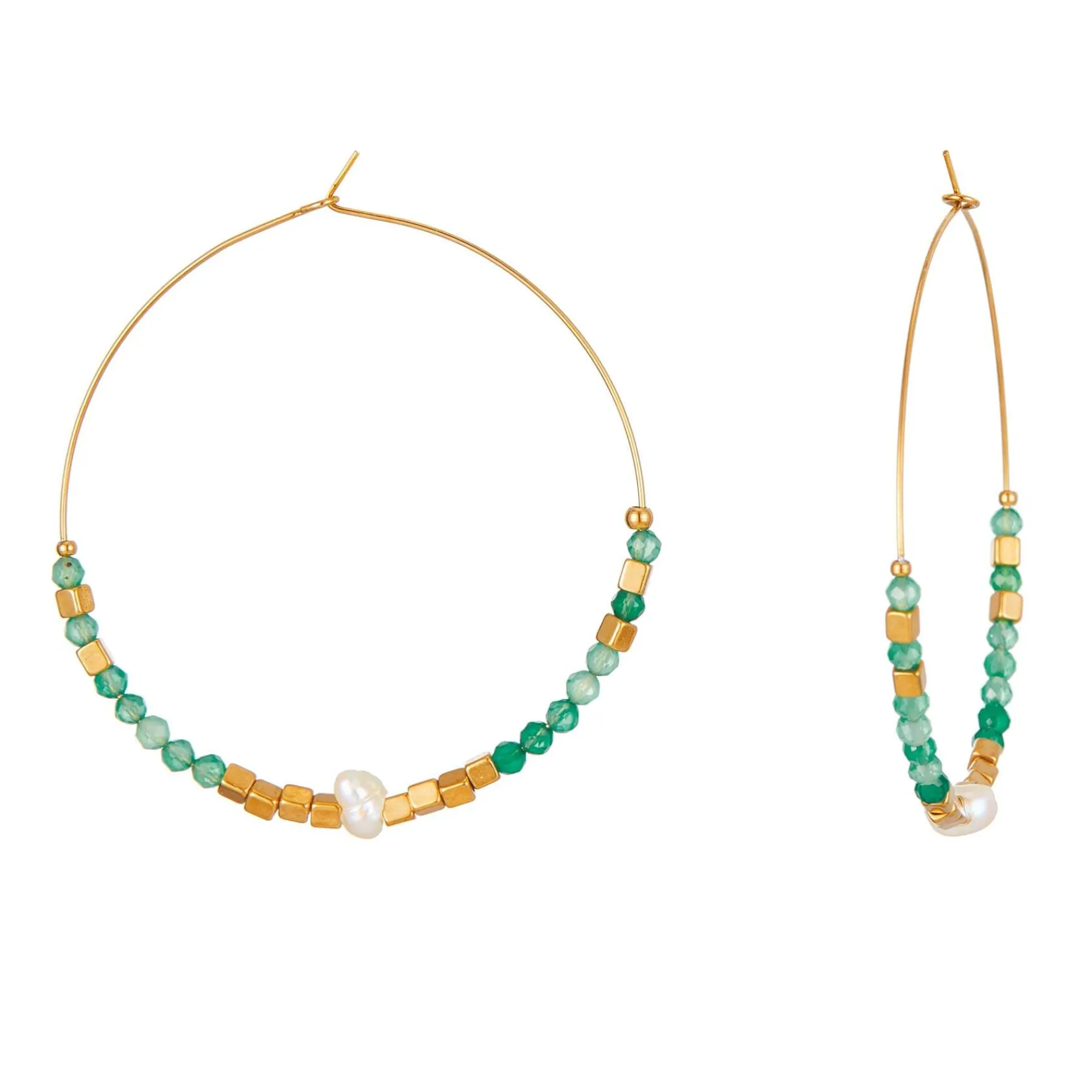 Femme Luzaka Boucles<Boucles Mélo Agate verte