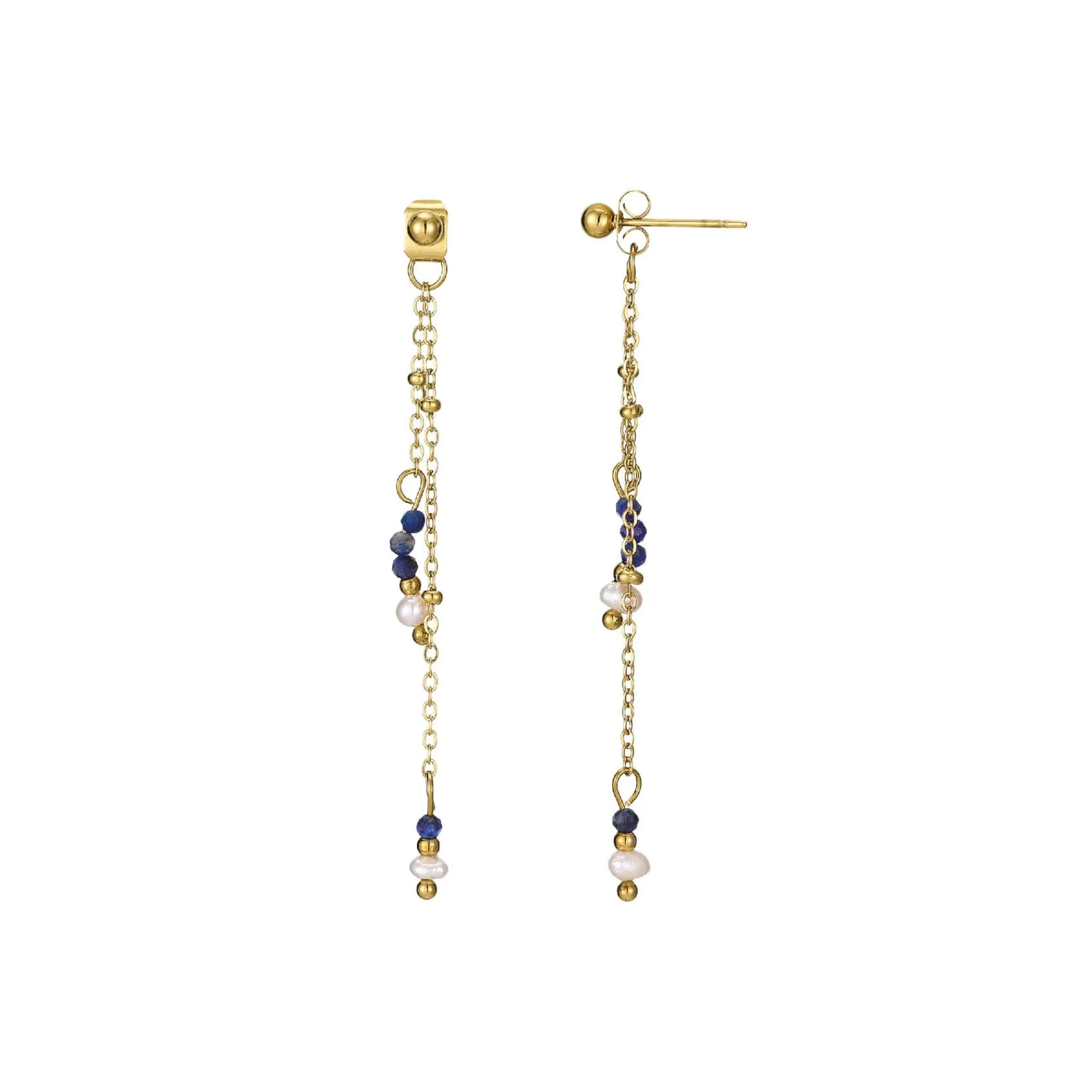Femme Luzaka Boucles<Boucles Nata pierres et nacre acier doré or