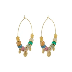 Femme Luzaka Boucles<Boucles Olympe acier doré or multicolores