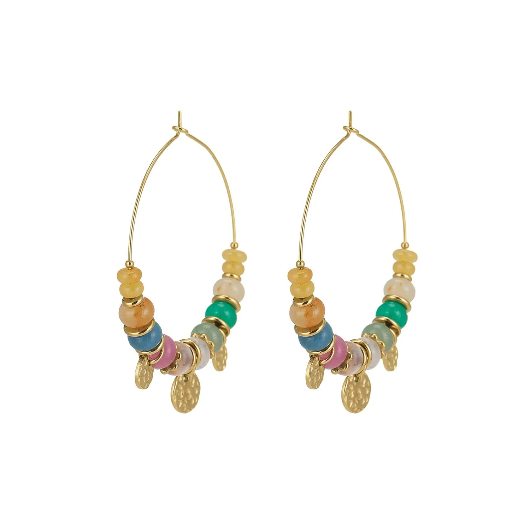Femme Luzaka Boucles<Boucles Olympe acier doré or multicolores