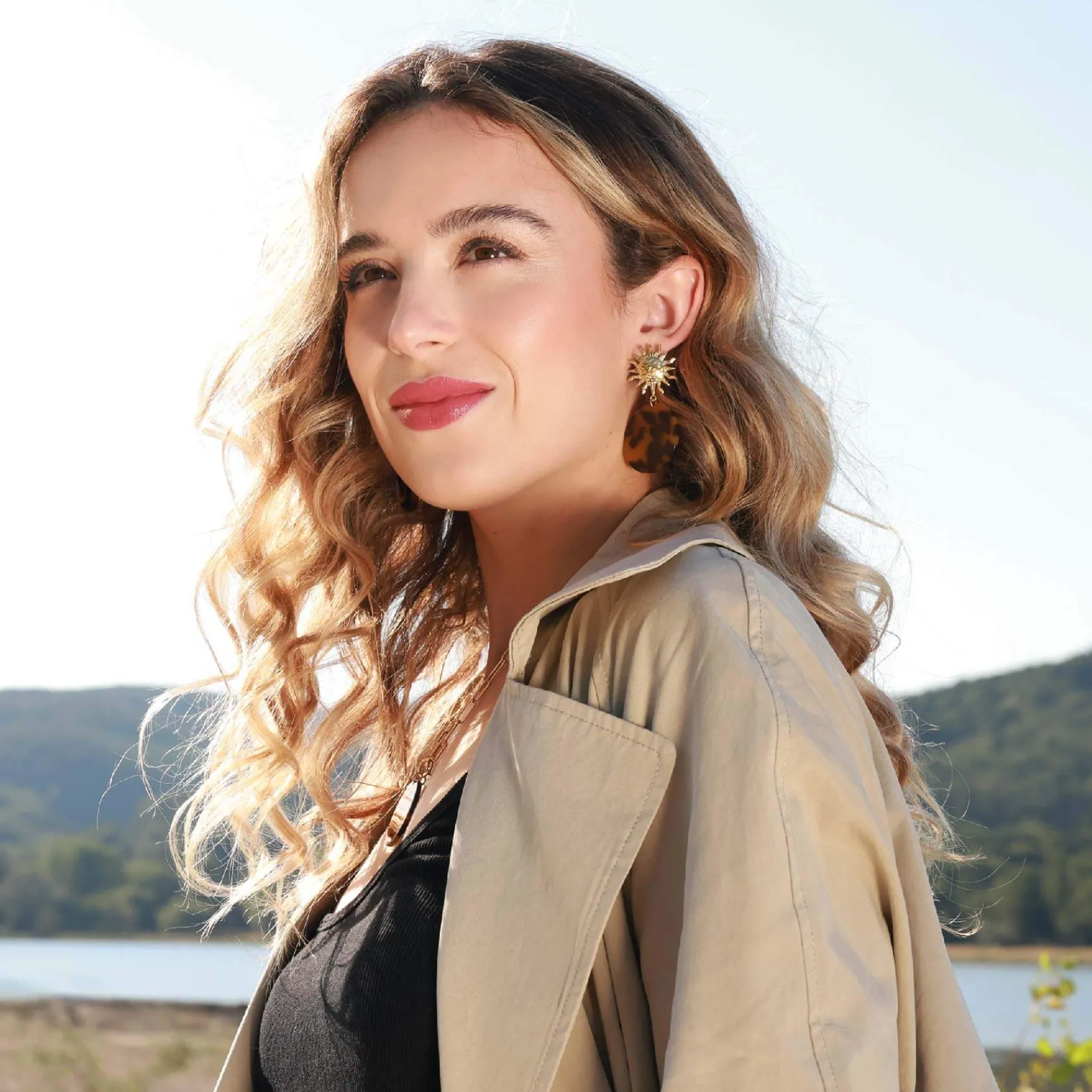 Femme Luzaka Boucles<Boucles Orus marron acier doré or