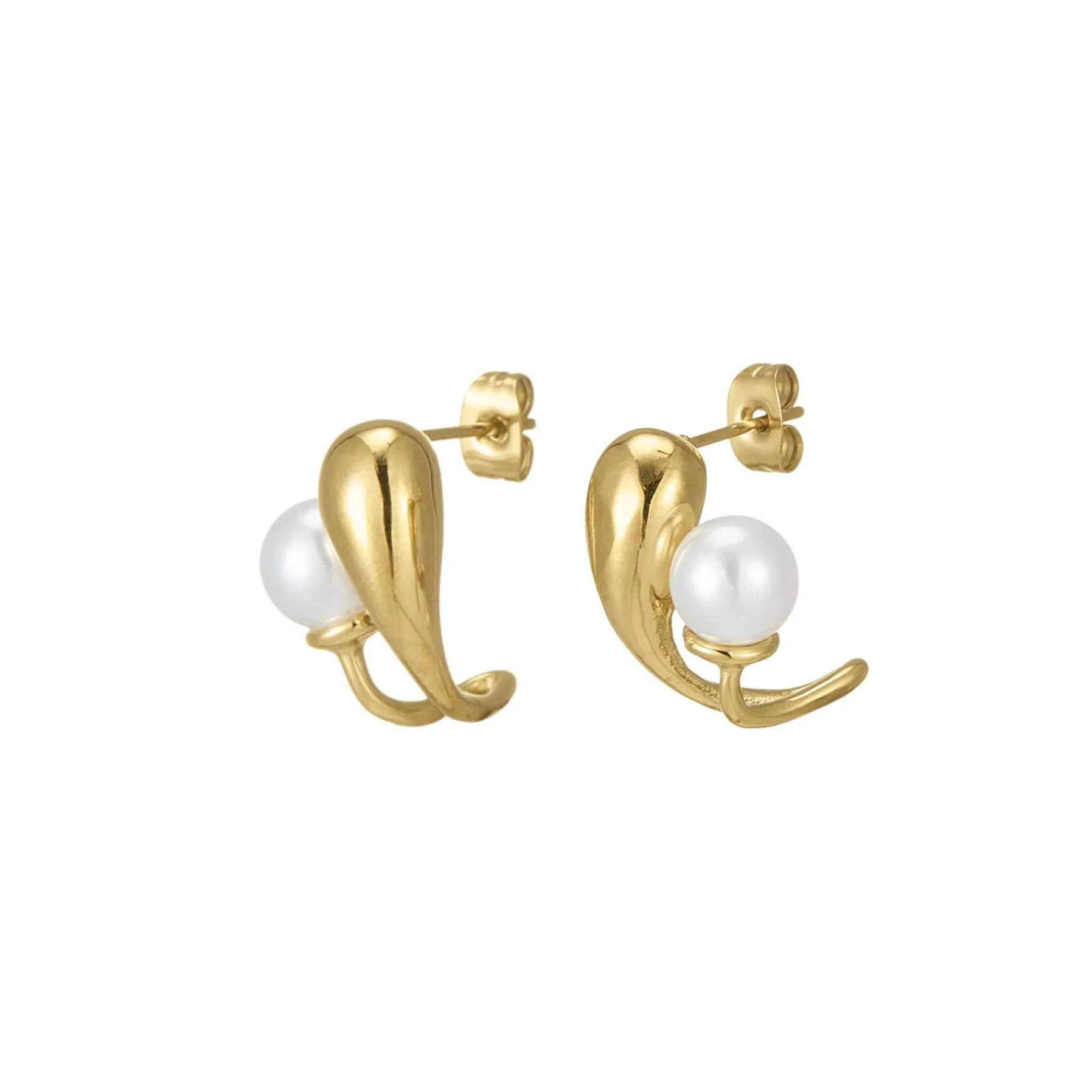 Femme Luzaka Boucles<Boucles perles Sirena nacre acier doré or
