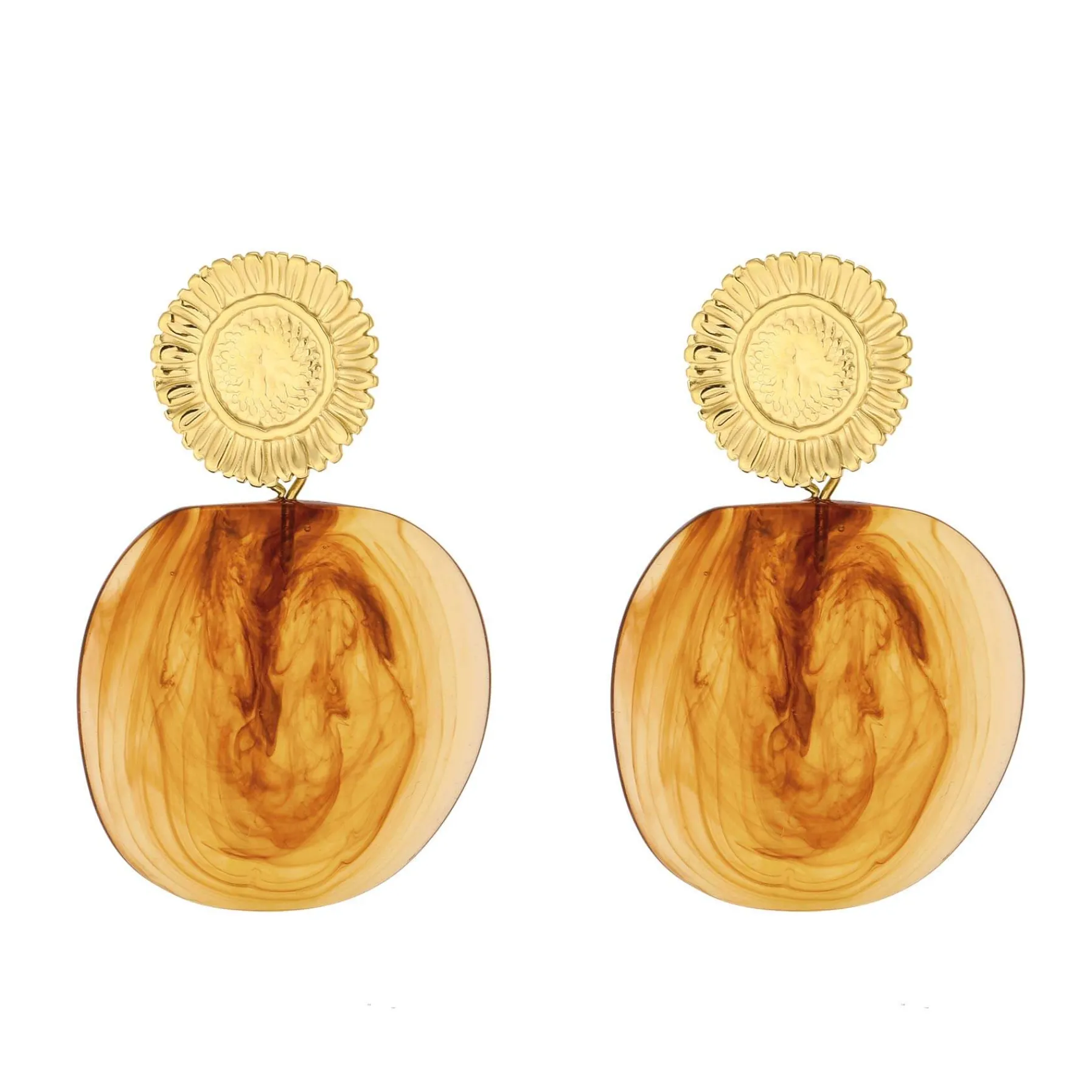 Femme Luzaka Boucles<Boucles Pénélope marron acier doré or