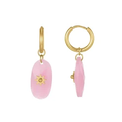 Femme Luzaka Boucles<Boucles Pépite Quartz rose