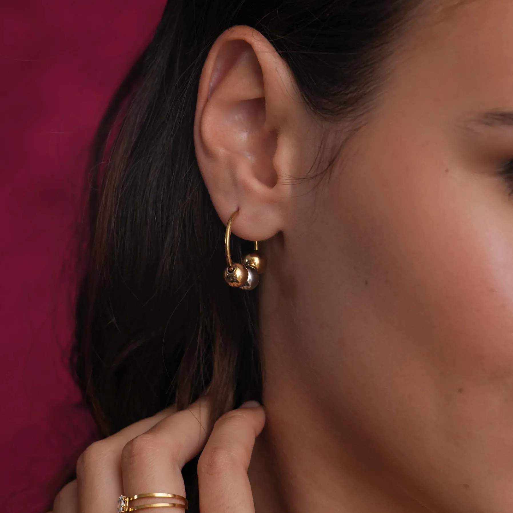Femme Luzaka Boucles<Boucles Twist acier argenté et doré or
