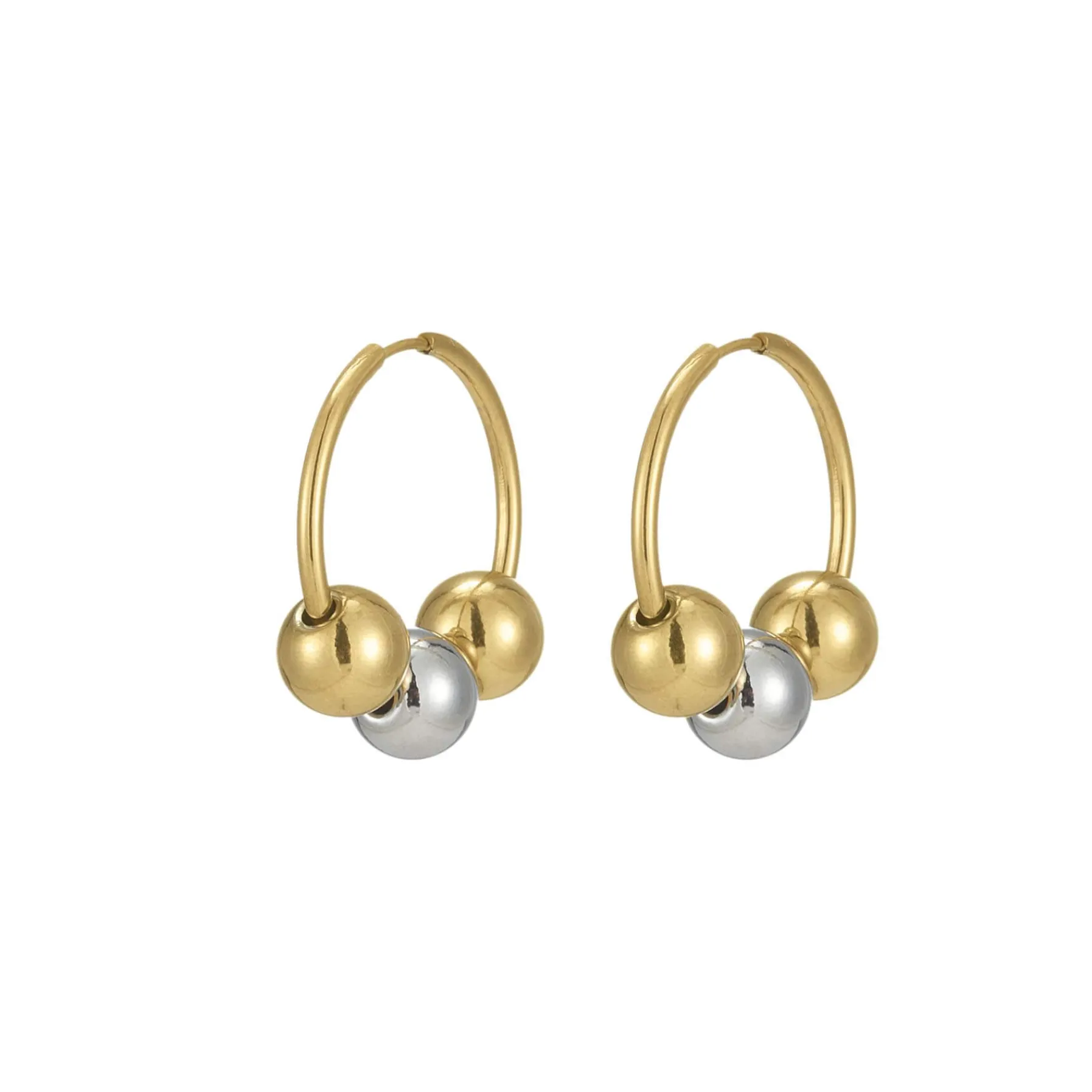 Femme Luzaka Boucles<Boucles Twist acier argenté et doré or