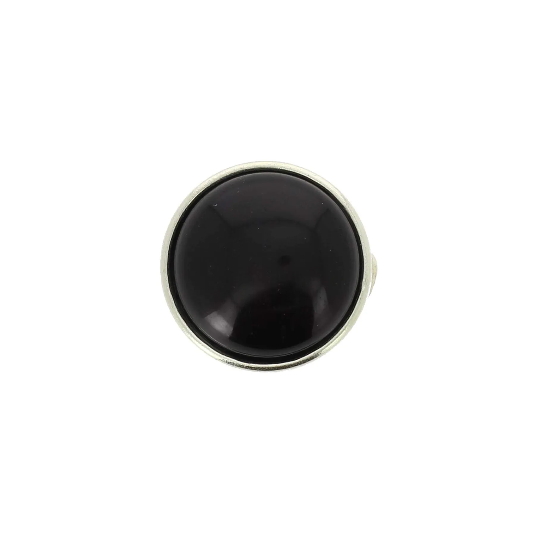 Luzaka Bijoux Snap<Bouton Snap Pierre Agate noire