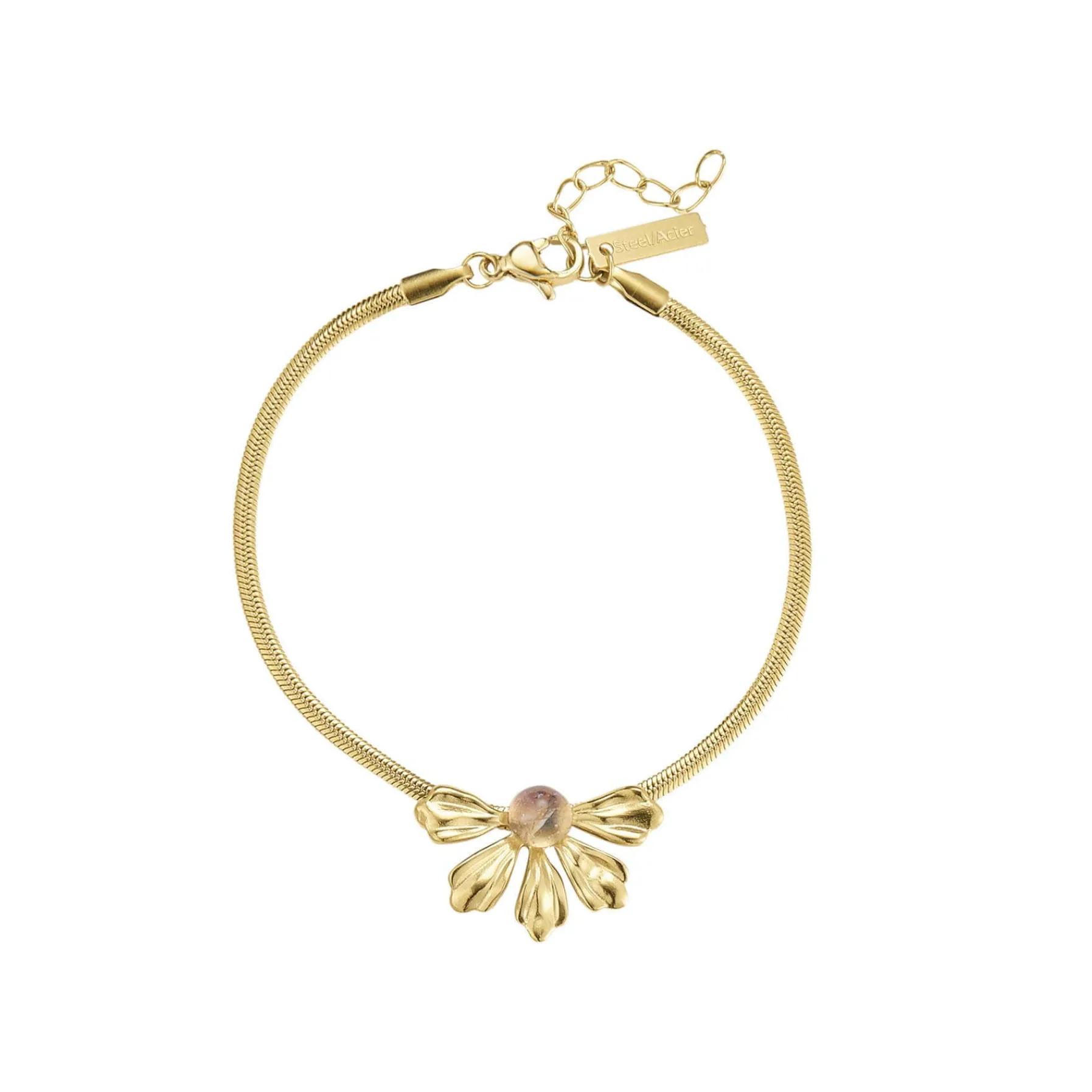 Femme Luzaka Bracelets<Bracelet Amélie acier doré or pierre Améthyste