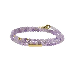Femme Luzaka Bracelets<Bracelet Amour 3 rangs Pierres Améthyste