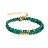 Femme Luzaka Bracelets<Bracelet Amour 3 rangs Pierres Malachite