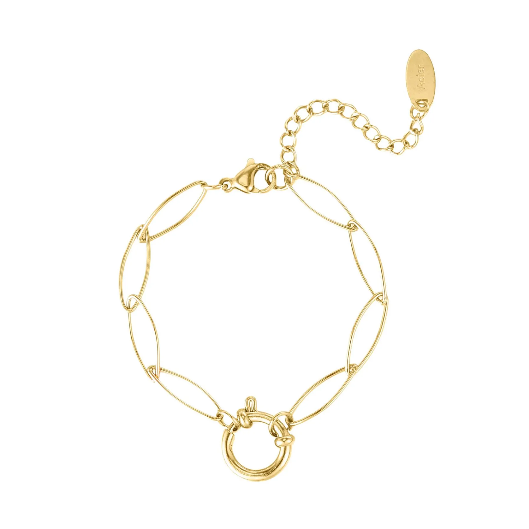 Luzaka Luzacharms<Bracelet Anneau acier Luza Charms