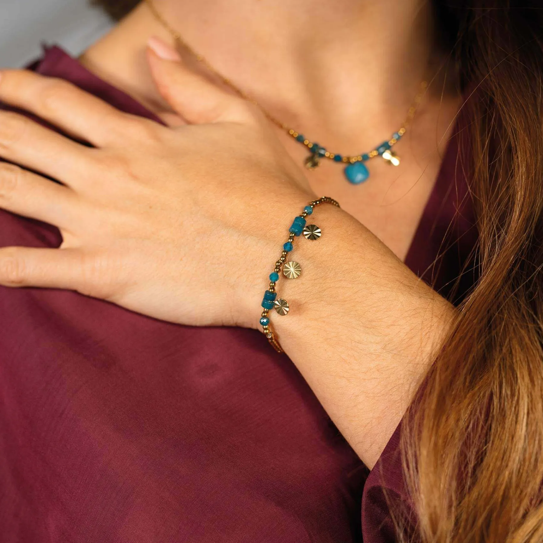 Femme Luzaka Bracelets<Bracelet Cancun Apatite bleue