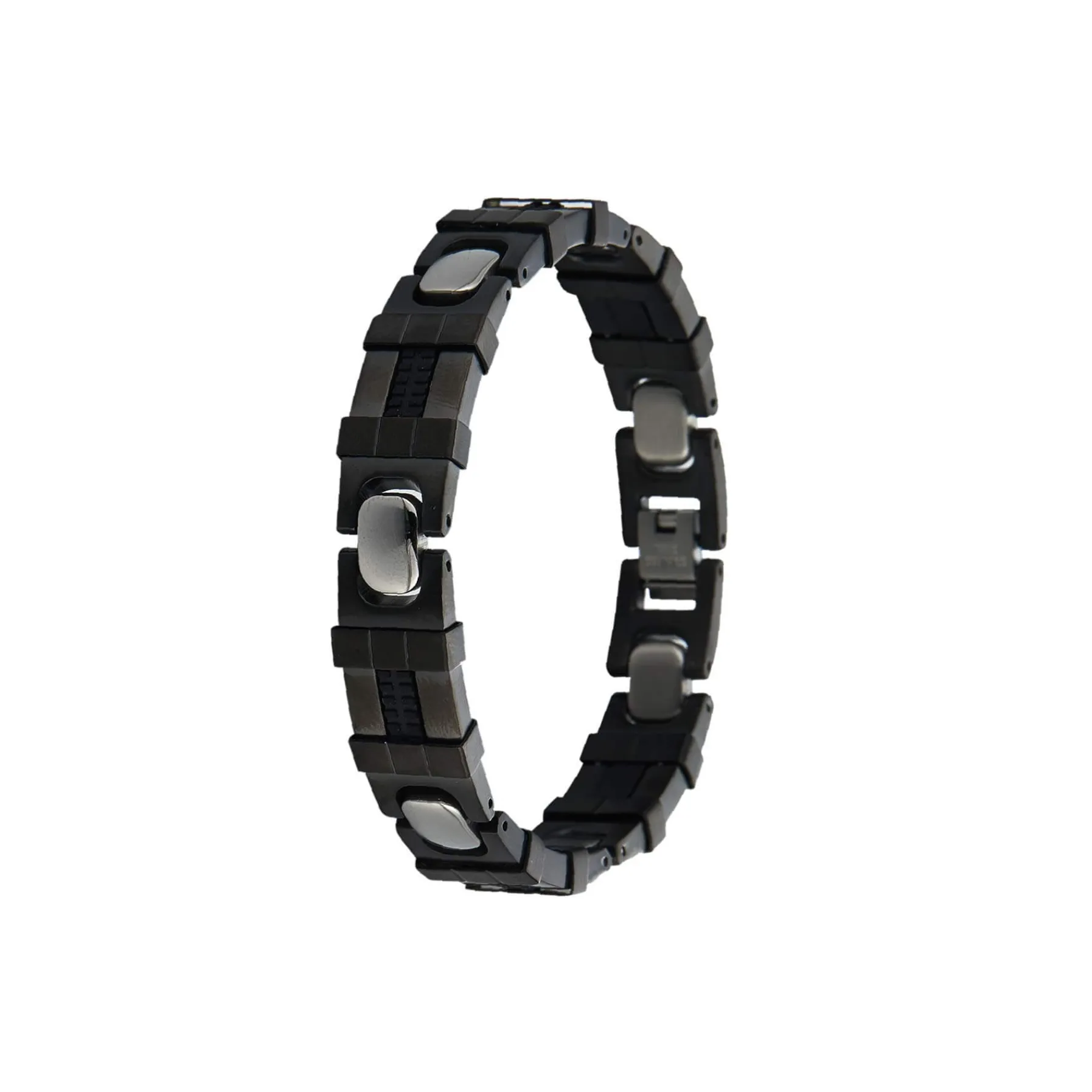 Homme Luzaka Bracelets<Bracelet Carlo acier noir