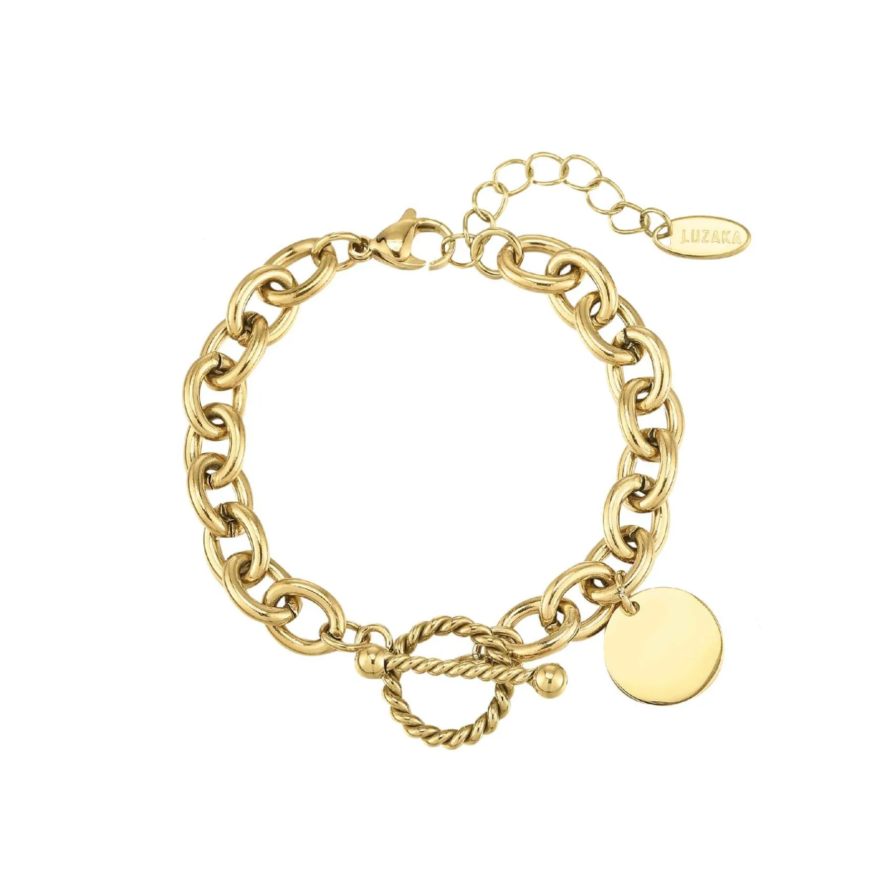 Femme Luzaka Bracelets<Bracelet Corazon acier doré or