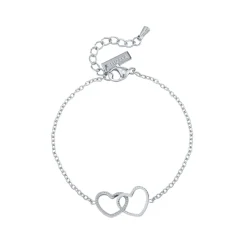 Femme Luzaka Bracelets<Bracelet cœurs entrelacés acier argenté