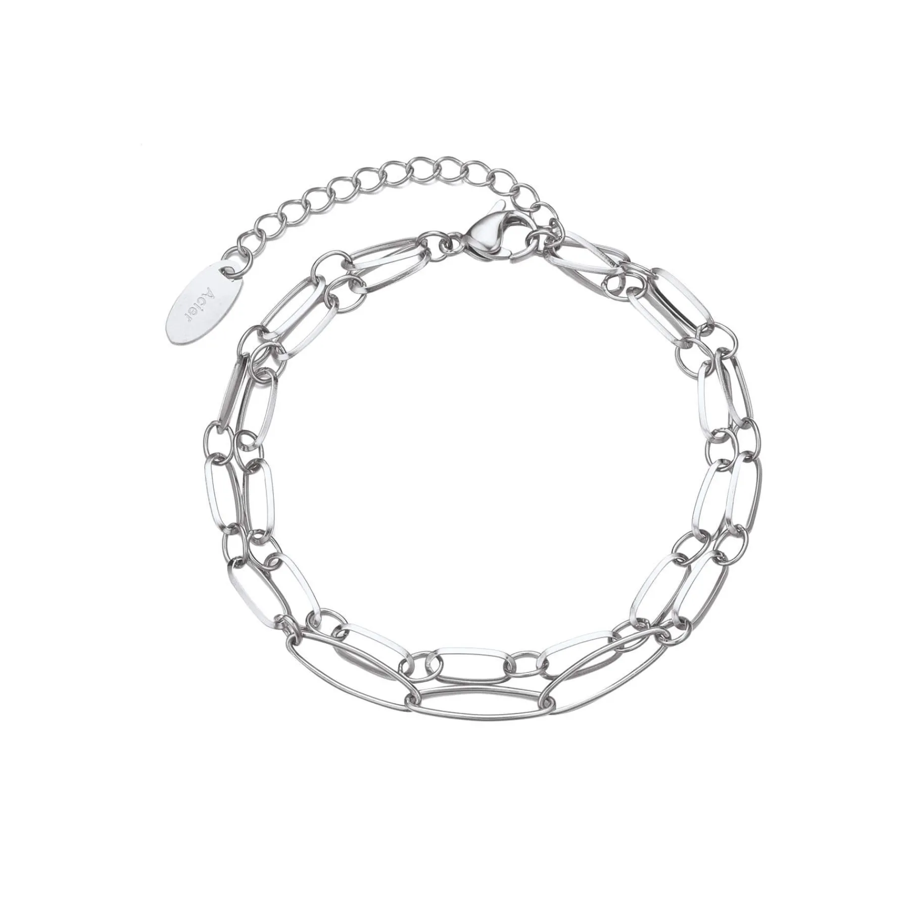 Luzaka Luzacharms<Bracelet double chaine acier Luza Charms