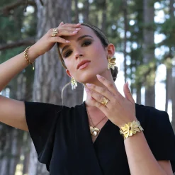 Femme Luzaka Bracelets<Bracelet Elira rouge acier doré or