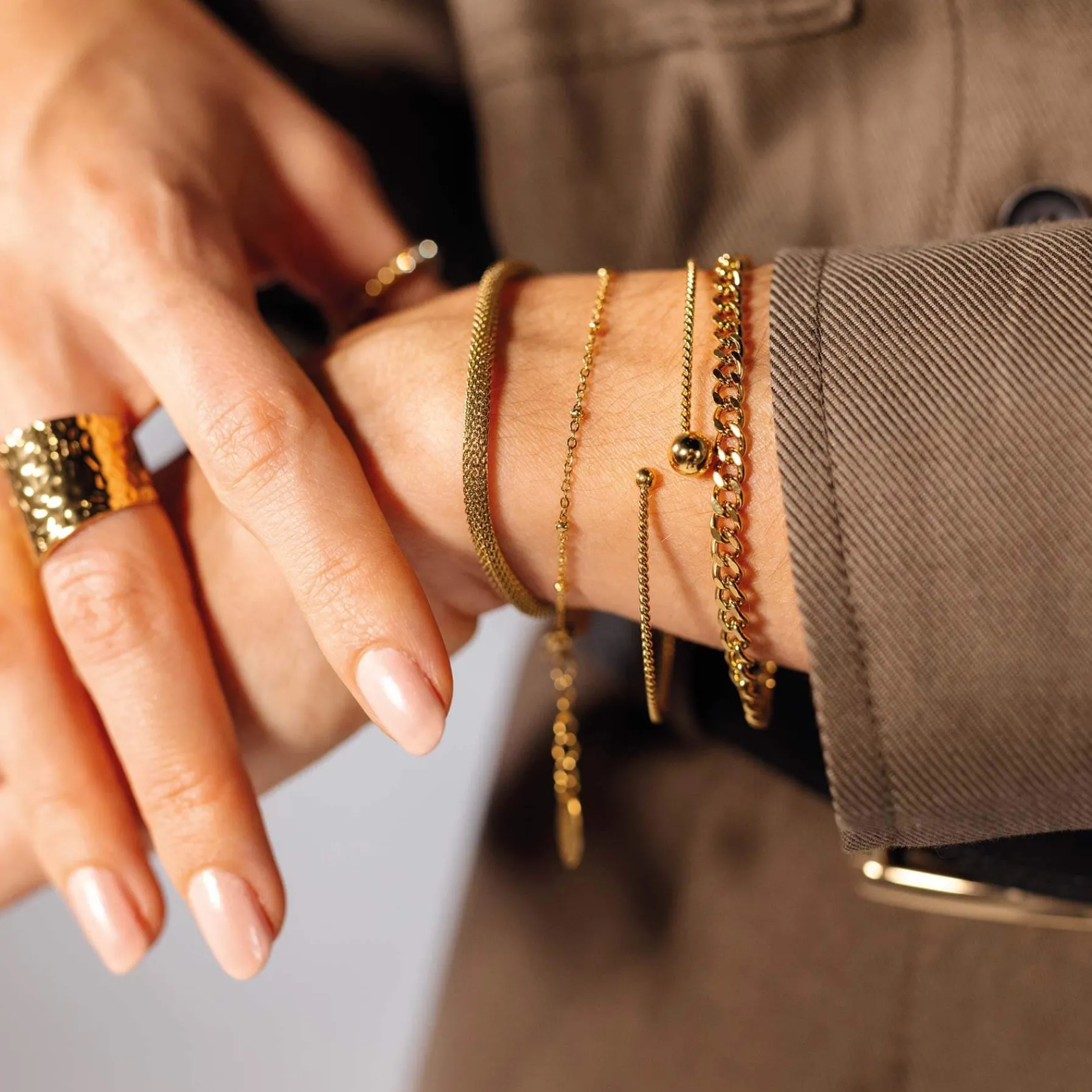 Femme Luzaka Bracelets<Bracelet Eolia acier doré or