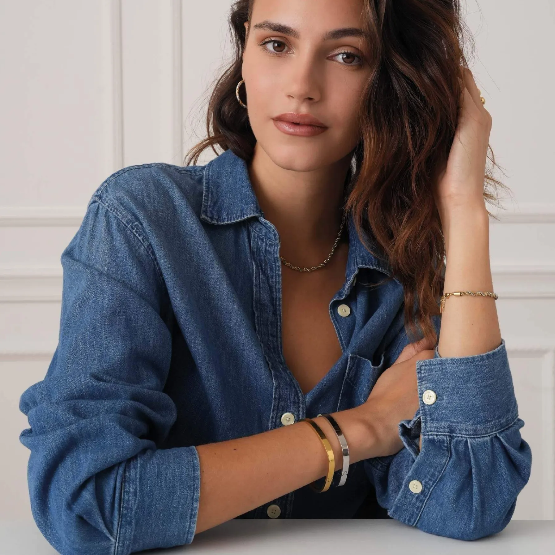 Femme Luzaka Bracelets<Bracelet Erika acier argenté et doré or