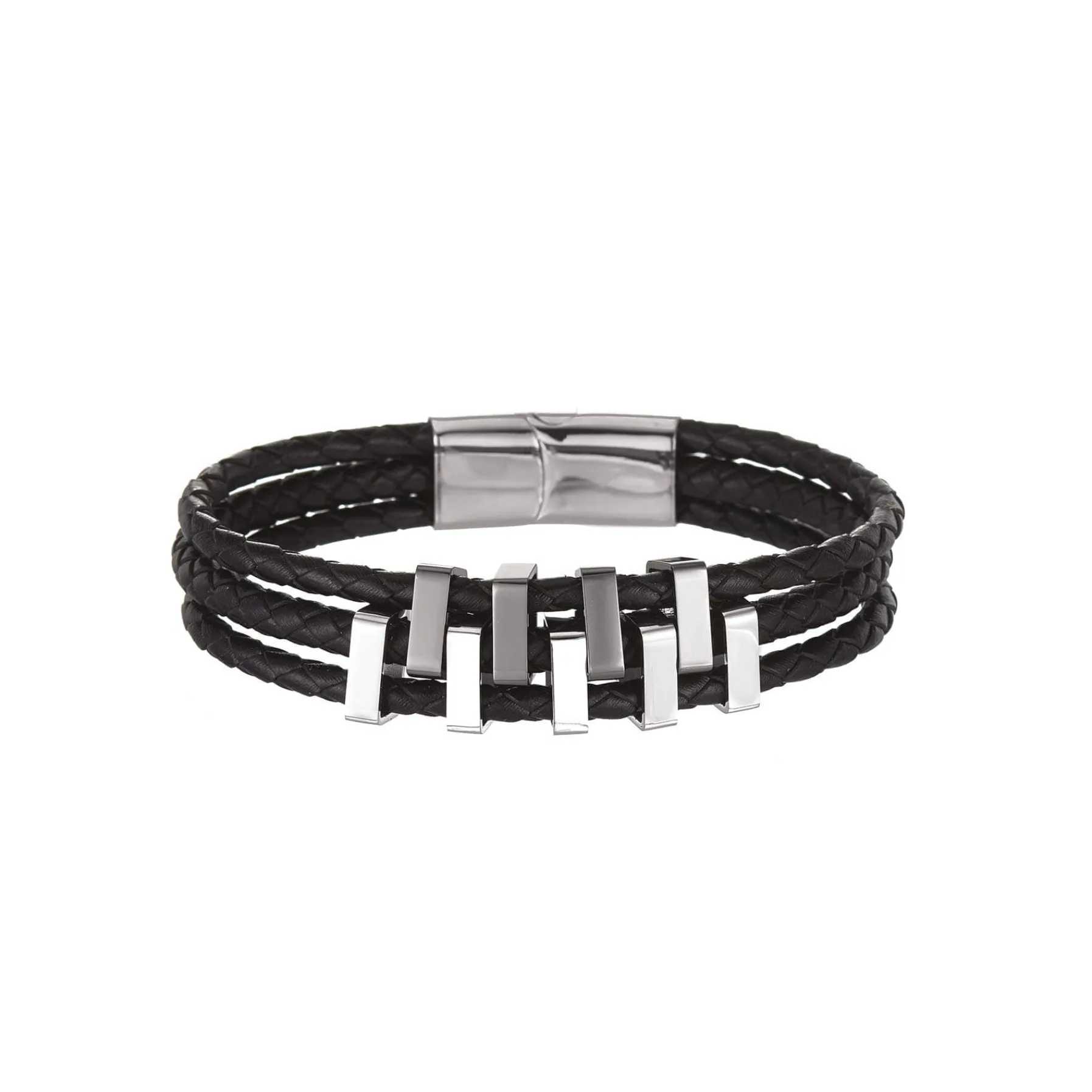 Homme Luzaka Bracelets<Bracelet Gora acier cuir et acier