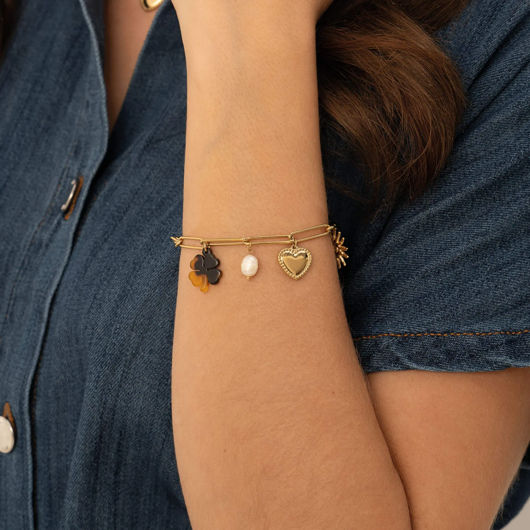 Femme Luzaka Bracelets<Bracelet Helios acier doré or