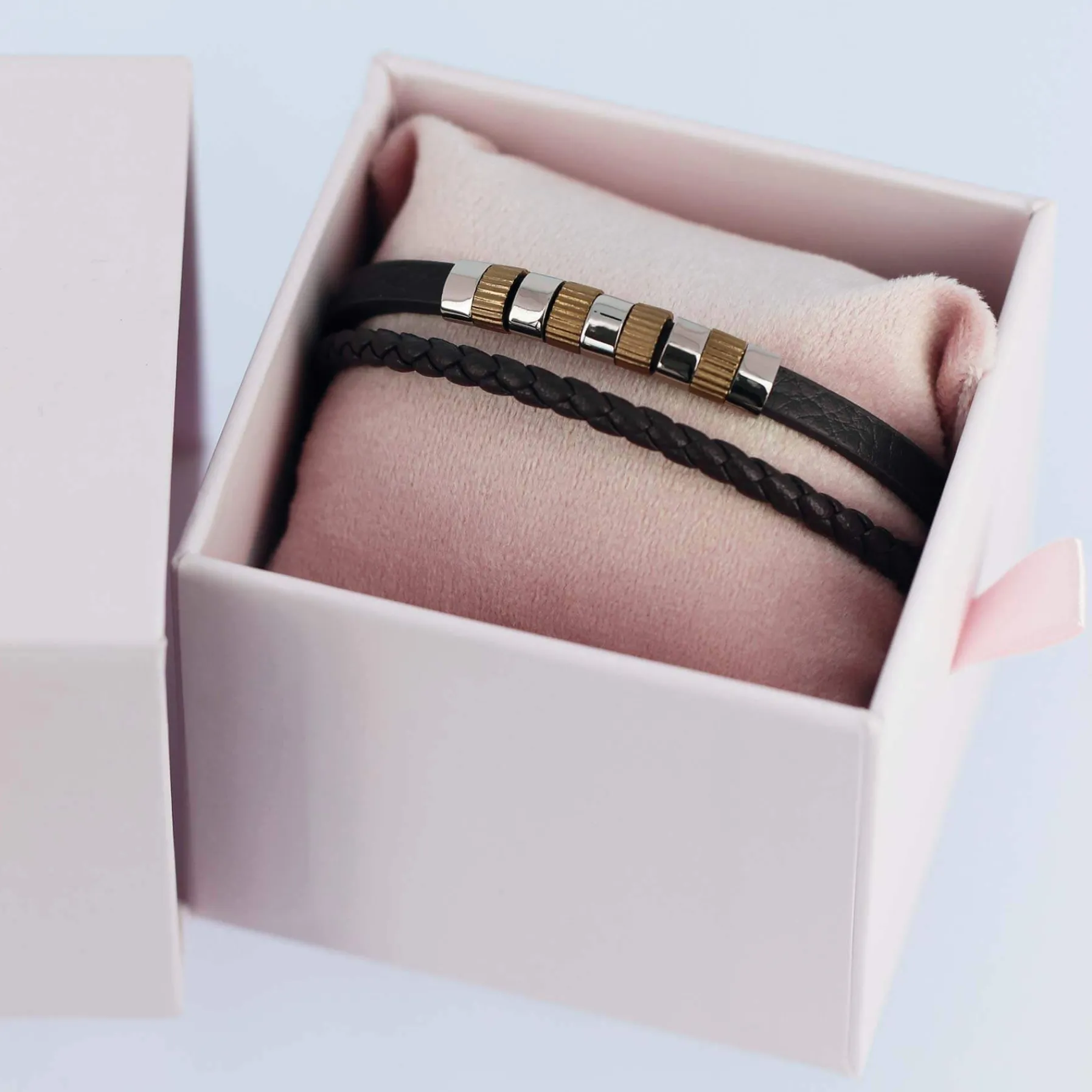 Homme Luzaka Bracelets<Bracelet Hugo acier marron