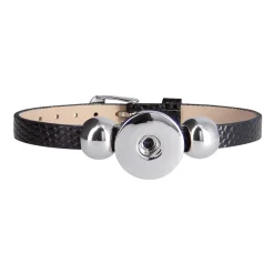 Luzaka Bijoux Snap<Bracelet Lea noir